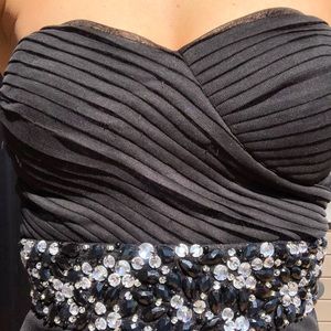 Strapless Black Formal Dress